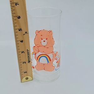Vintage 1983 Cheer Bear Care Bear Libbey Pizza Hut Drinking Glass Collectible